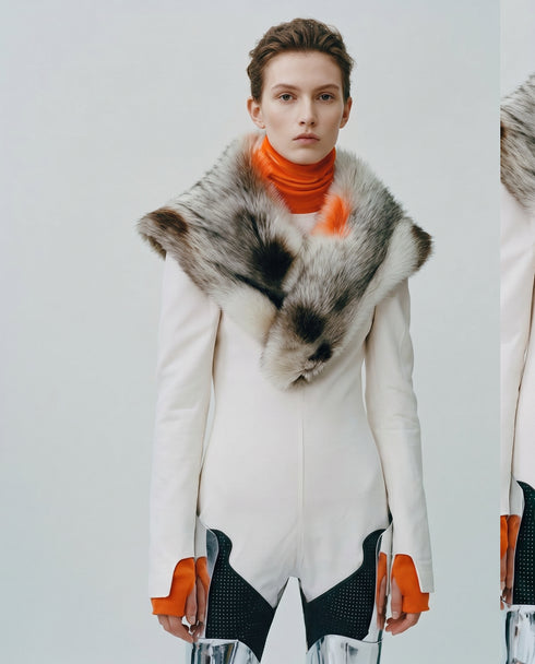 Romper with Wolf Fur