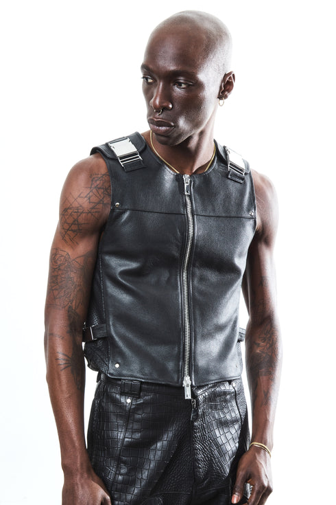 VANTA TECH-LEATHER VEST
