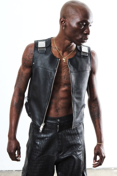 VANTA TECH-LEATHER VEST