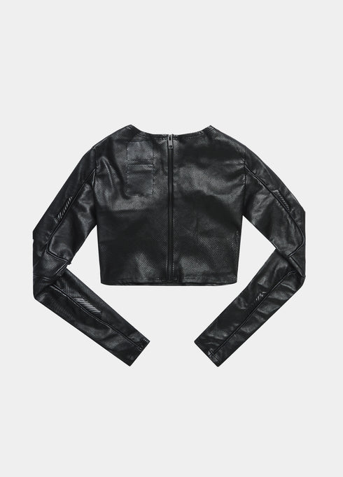 KINETIC LEATHER CROP