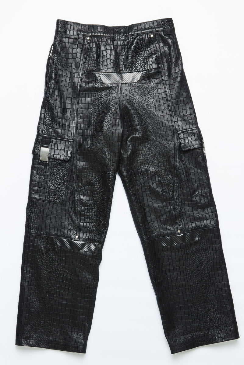 CROCODILE LEATHER CARGO PANTS – HYPERAESTHETICS